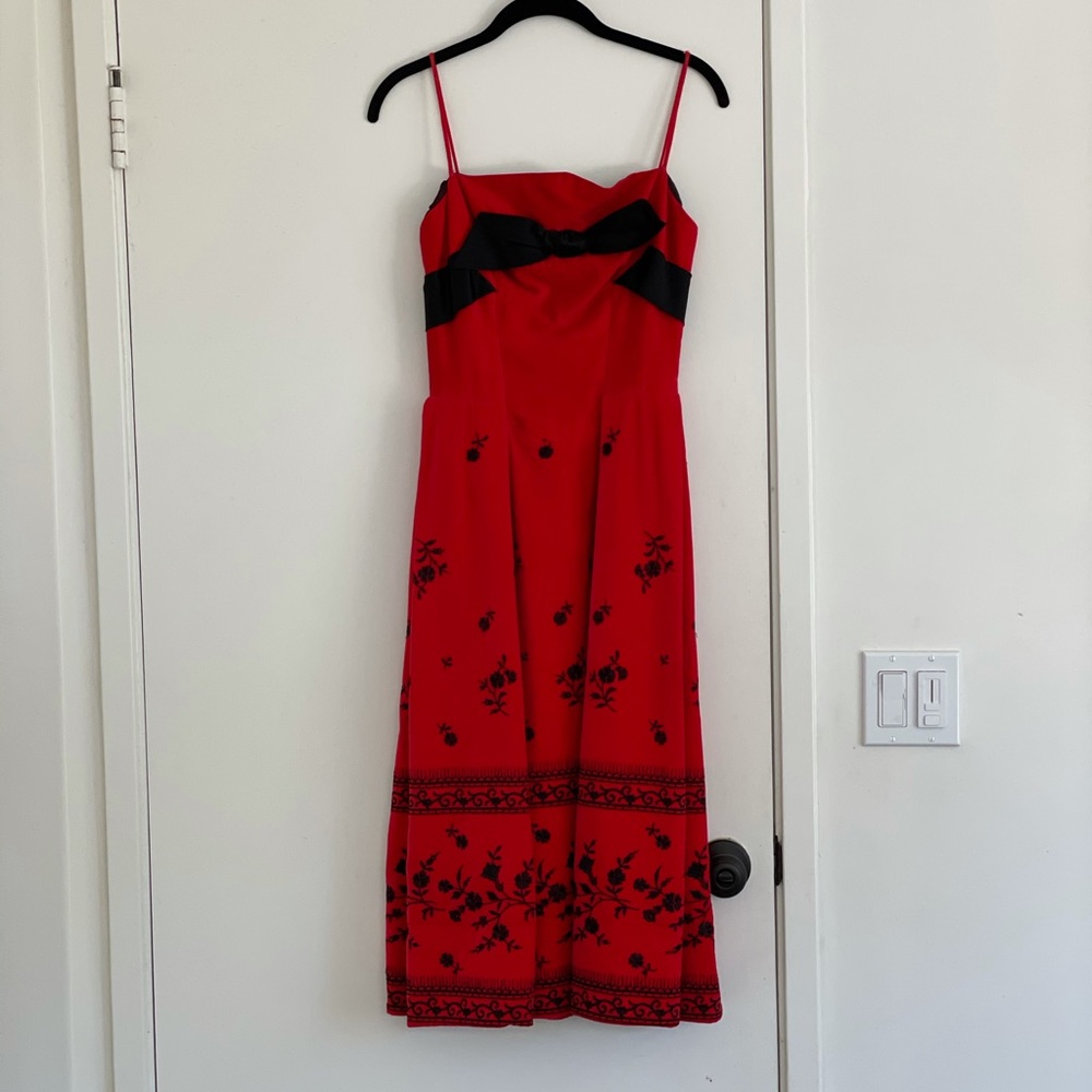 Vintage 1950s red cocktail dress